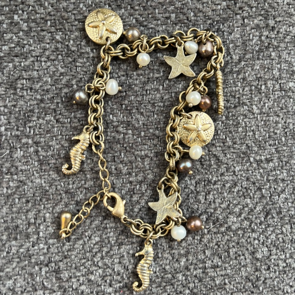 Ocean trinket bracelet- gold